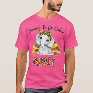 Blessed To Be Called Aunt Sunflower Elephant Mothe T-Shirt