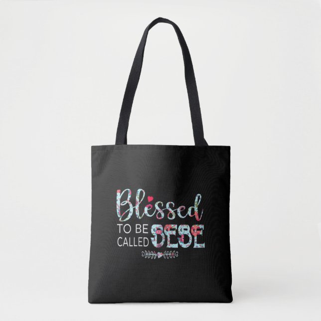 Blessed To Be Called Bebe Christmas Tote Bag (Front)
