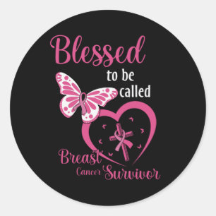 Blessed To Be Called Breast Cancer Survivor Faith Classic Round Sticker