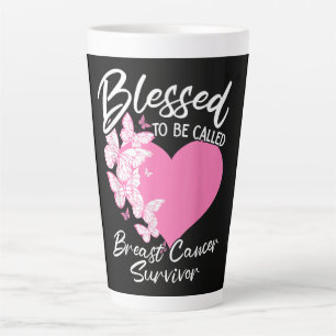 Blessed to Be Called Breast Cancer Survivor Latte Mug