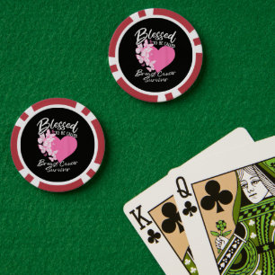 Blessed to Be Called Breast Cancer Survivor Poker Chips