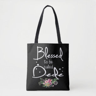 Blessed To Be Called Dede Colourful Xmas Tote Bag