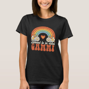 Blessed To Be Called Gammi Groovy Rainbow Mothers T-Shirt