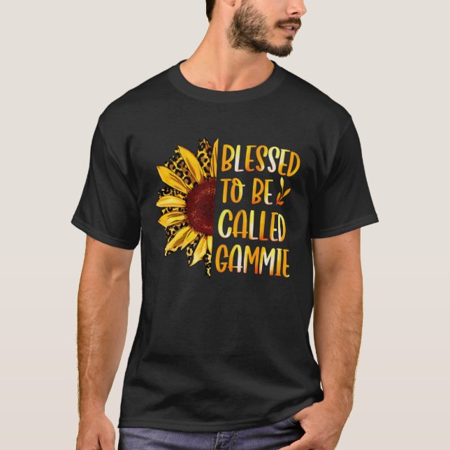 Blessed To Be Called Gammie Cute Sunflower Mothers T-Shirt (Front)