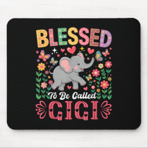 Blessed To Be Called Gigi Mothers Day Elephant Flo Mouse Mat