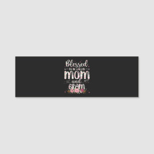 Blessed To Be Called Gram Flower Lovers Name Tag
