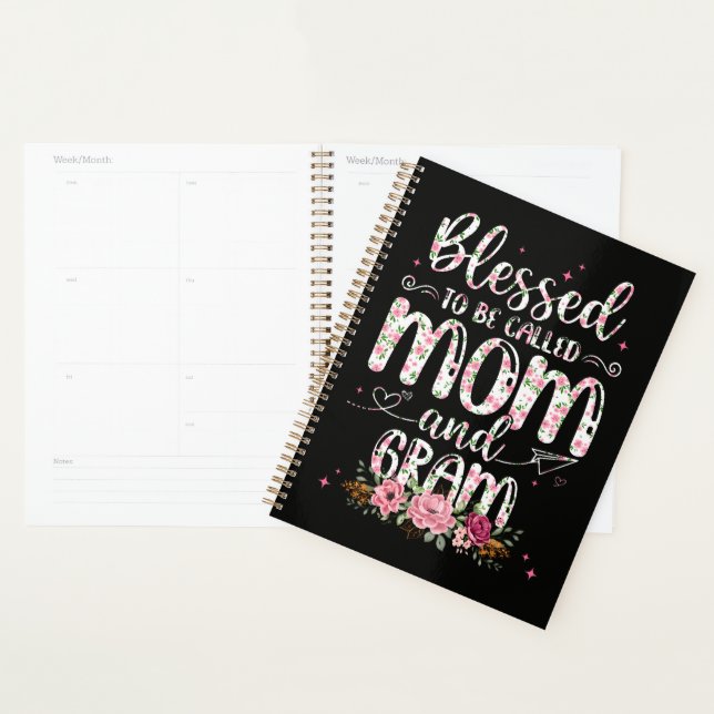 Blessed To Be Called Gram Flower Lovers  Planner (Display)