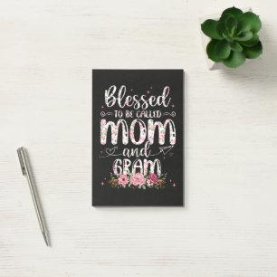 Blessed To Be Called Gram Flower Lovers Post-it Notes