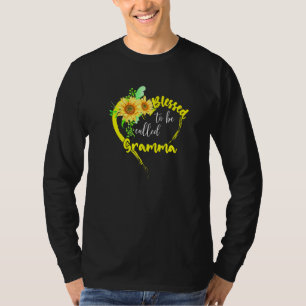 Blessed To Be Called Gramma Sunflower Gramma Mothe T-Shirt