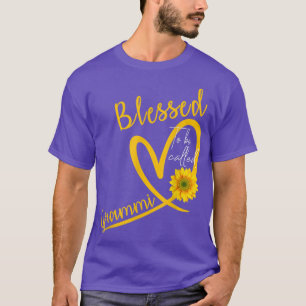 Blessed To Be Called Grammi Heart Sunflower Mother T-Shirt