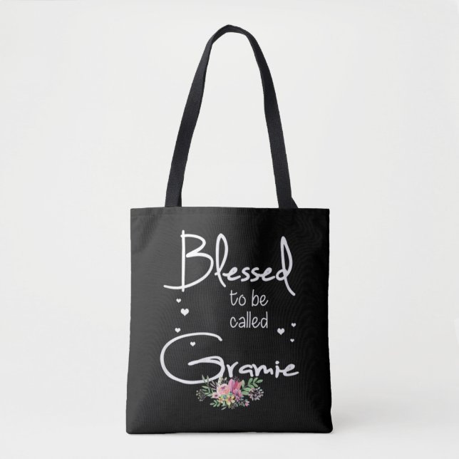Blessed to be Called Grammie Cute Xmas Tote Bag (Front)