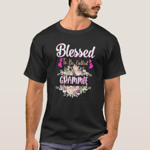 Blessed To Be Called Grammie Floral Womens Grammie T-Shirt