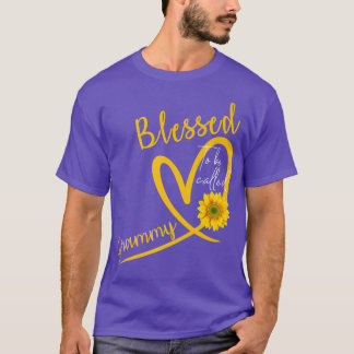 Blessed To Be Called Grammy Heart Sunflower Mother T-Shirt