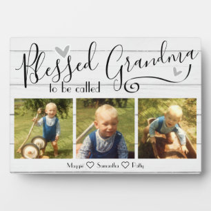 Blessed to be Called Grandma 3 Photo Plaque