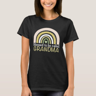Blessed To Be Called Grandma Boho Rainbow Cute Mot T-Shirt