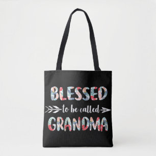 Blessed to be called Grandma Colourful Christmas Tote Bag