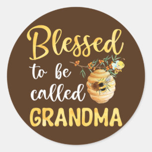 Blessed To Be Called Grandma Cute Bee Mother's Classic Round Sticker