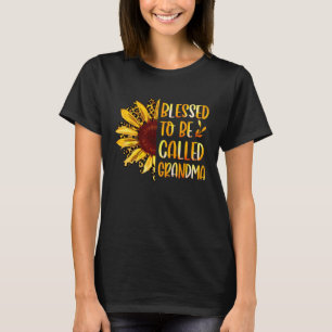 Blessed To Be Called Grandma Cute Sunflower Mother T-Shirt