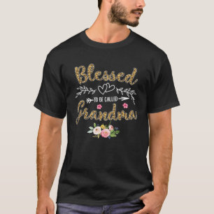 Blessed To Be Called Grandma  Pretty Leopard Print T-Shirt