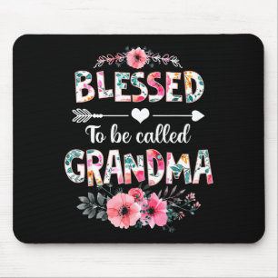 Blessed to be called grandma shirt funny grandma mouse mat