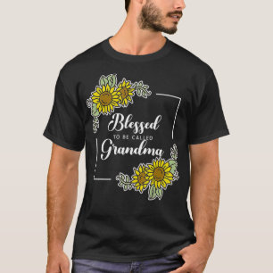Blessed To Be Called Grandma Sunflower Mama Mum Mo T-Shirt