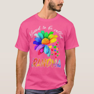 Blessed To Be Called Grandma Sunflower Rainbow Lo T-Shirt