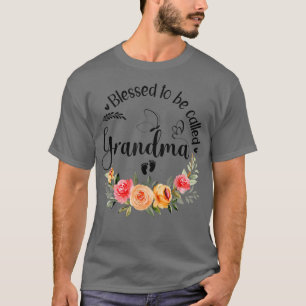 Blessed To Be Called Grandma Women Floral Decor Gr T-Shirt