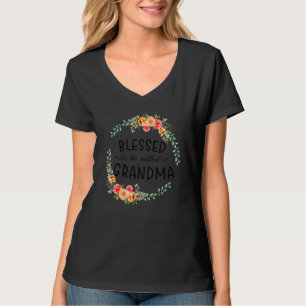 Blessed To Be Called Grandma Women Flower Decor Gr T-Shirt