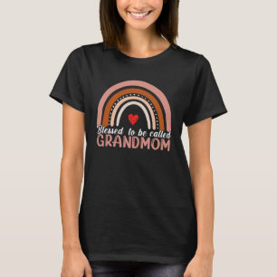 Blessed To Be Called Grandmom Rainbow Women Mother T-Shirt