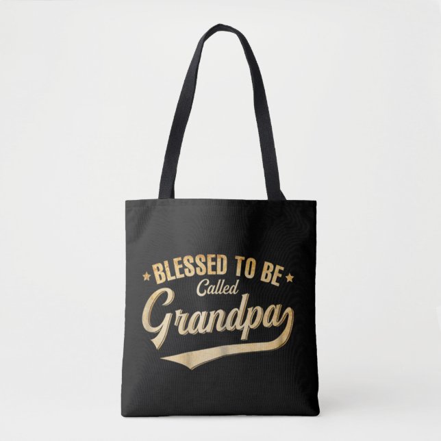 Blessed To Be Called Grandpa Father's Day Xmas Tote Bag (Front)
