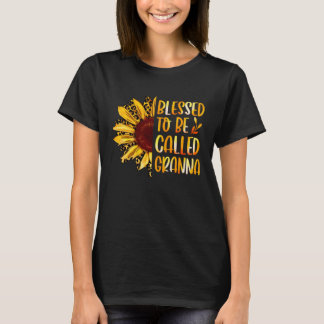 Blessed To Be Called Granna Cute Sunflower Mothers T-Shirt