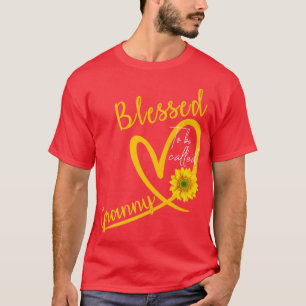 Blessed To Be Called Granny Heart Sunflower Mother T-Shirt