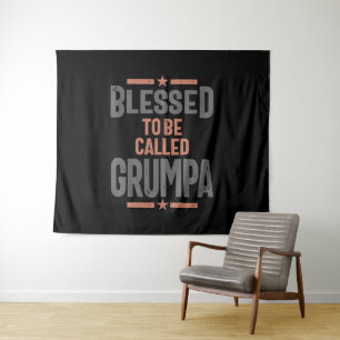 Blessed To Be Called Grumpa Grandfather Tapestry
