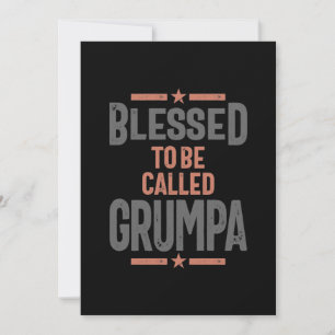 Blessed To Be Called Grumpa Grandfather Thank You Card