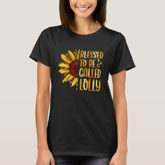 Blessed To Be Called Lolly Cute Sunflower Mothers  T-Shirt