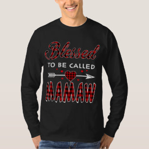 Blessed To Be Called Mamaw Buffalo Plaid Grandma C T-Shirt