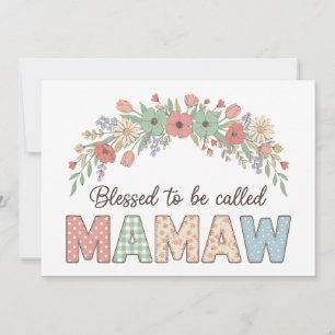Blessed to be called Mamaw Invitation