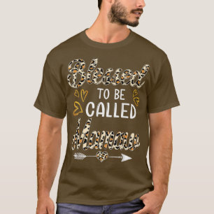 Blessed to be called Mamaw Leopard Funny Mamaw Mot T-Shirt