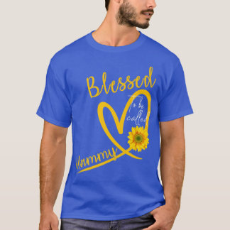Blessed To Be Called Mammy Heart Sunflower Mothers T-Shirt