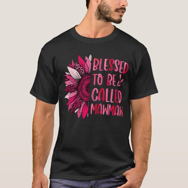 Blessed To Be Called Mawmaw Cute Floral Women Moth T-Shirt (Front)