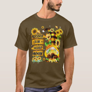 Blessed To Be Called Mawmaw Fall Gnome Sunflowers T-Shirt