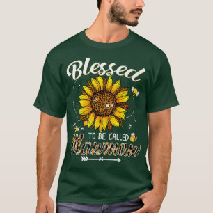Blessed To Be Called Mawmaw Funny Leopard Sunflowe T-Shirt