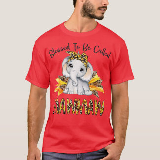 Blessed To Be Called Mawmaw Sunflower Elephant Mot T-Shirt