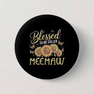 Blessed To Be Called Meemaw Sunflower Lovers 6 Cm Round Badge