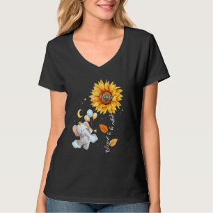 Blessed To Be Called Memaw Elephant Sunflower Moth T-Shirt