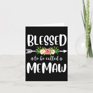 Blessed to be called memaw floral arrow design card