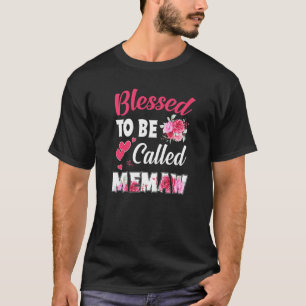 Blessed To Be Called Memaw Funny Floral Memaw Moth T-Shirt