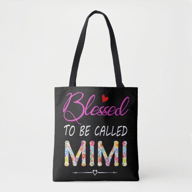 Blessed to be called Mimi Colourful Xmas Tote Bag (Front)