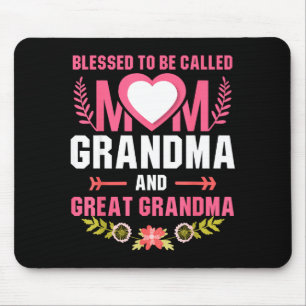 Blessed to be called mom great grandma mother's da mouse mat
