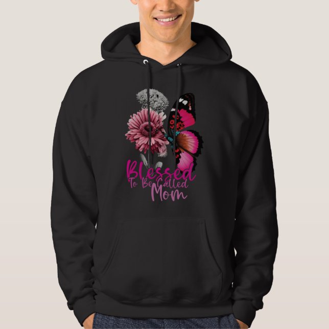 Blessed To Be Called Mom Mother s Day 2023 Butterf Hoodie (Front)